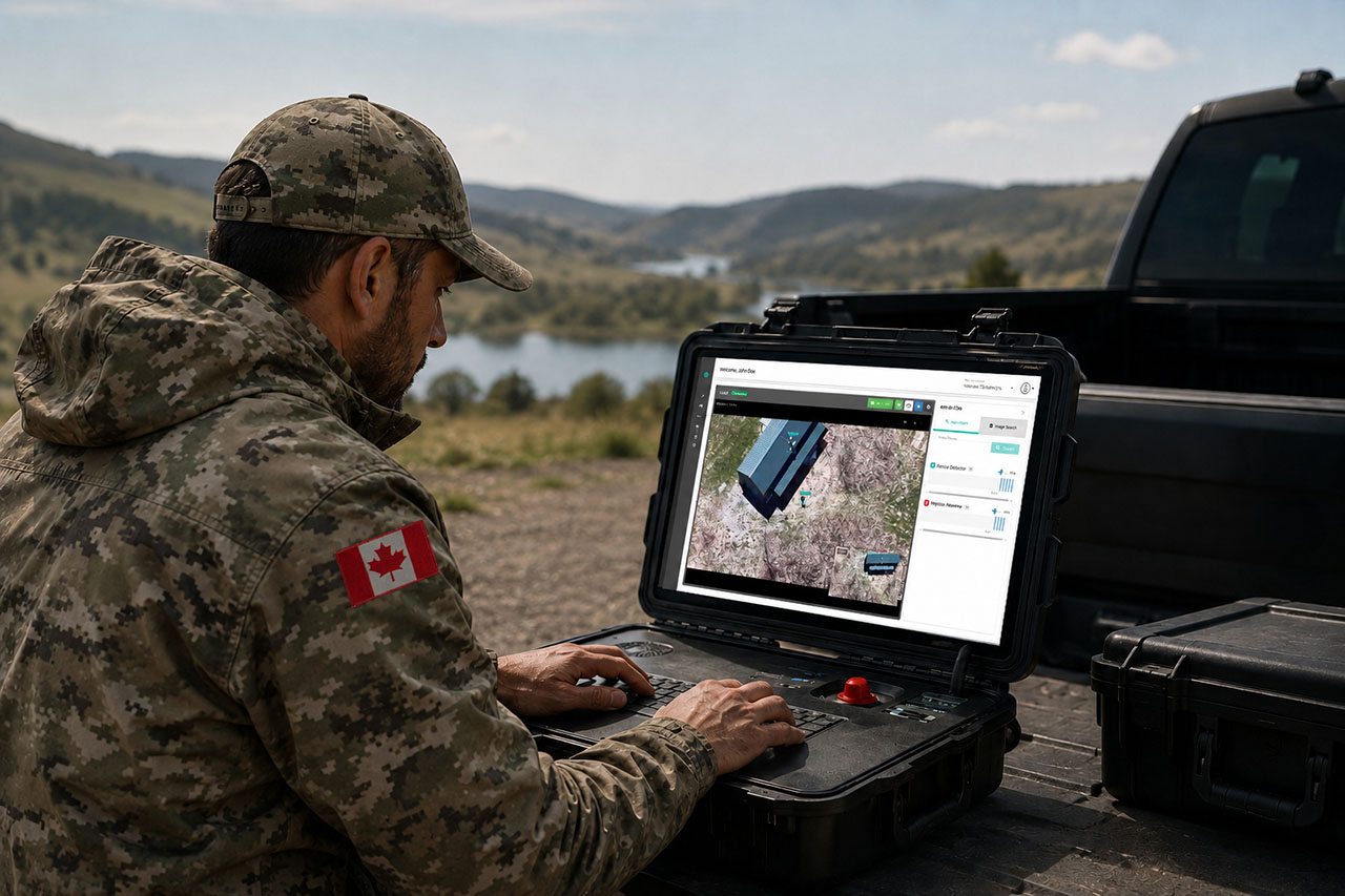 Canadian operator running FACES2 on a rugged field terminal