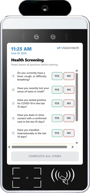 FACES2 Health screening terminal